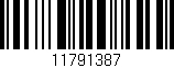 Código de barras (EAN, GTIN, SKU, ISBN): '11791387'