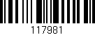 Código de barras (EAN, GTIN, SKU, ISBN): '117981'