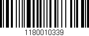 Código de barras (EAN, GTIN, SKU, ISBN): '1180010339'