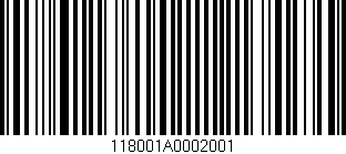 Código de barras (EAN, GTIN, SKU, ISBN): '118001A0002001'