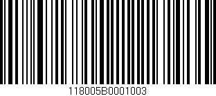 Código de barras (EAN, GTIN, SKU, ISBN): '118005B0001003'