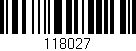 Código de barras (EAN, GTIN, SKU, ISBN): '118027'