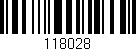 Código de barras (EAN, GTIN, SKU, ISBN): '118028'