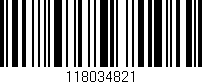 Código de barras (EAN, GTIN, SKU, ISBN): '118034821'
