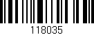 Código de barras (EAN, GTIN, SKU, ISBN): '118035'