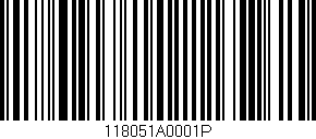 Código de barras (EAN, GTIN, SKU, ISBN): '118051A0001P'