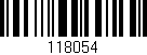 Código de barras (EAN, GTIN, SKU, ISBN): '118054'