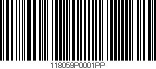 Código de barras (EAN, GTIN, SKU, ISBN): '118059P0001PP'