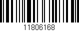 Código de barras (EAN, GTIN, SKU, ISBN): '11806168'