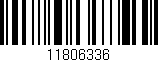 Código de barras (EAN, GTIN, SKU, ISBN): '11806336'