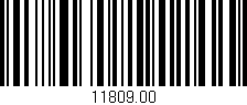 Código de barras (EAN, GTIN, SKU, ISBN): '11809.00'