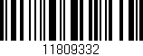 Código de barras (EAN, GTIN, SKU, ISBN): '11809332'