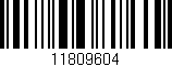 Código de barras (EAN, GTIN, SKU, ISBN): '11809604'