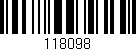 Código de barras (EAN, GTIN, SKU, ISBN): '118098'