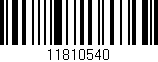 Código de barras (EAN, GTIN, SKU, ISBN): '11810540'