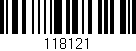 Código de barras (EAN, GTIN, SKU, ISBN): '118121'