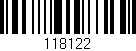 Código de barras (EAN, GTIN, SKU, ISBN): '118122'