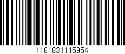 Código de barras (EAN, GTIN, SKU, ISBN): '1181831115954'