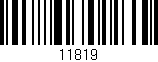 Código de barras (EAN, GTIN, SKU, ISBN): '11819'