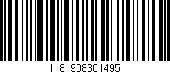 Código de barras (EAN, GTIN, SKU, ISBN): '1181908301495'