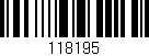Código de barras (EAN, GTIN, SKU, ISBN): '118195'