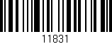 Código de barras (EAN, GTIN, SKU, ISBN): '11831'