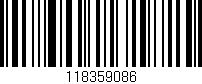 Código de barras (EAN, GTIN, SKU, ISBN): '118359086'