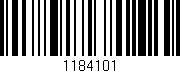 Código de barras (EAN, GTIN, SKU, ISBN): '1184101'