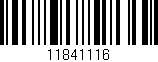 Código de barras (EAN, GTIN, SKU, ISBN): '11841116'