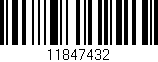 Código de barras (EAN, GTIN, SKU, ISBN): '11847432'