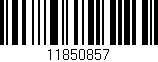 Código de barras (EAN, GTIN, SKU, ISBN): '11850857'