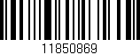 Código de barras (EAN, GTIN, SKU, ISBN): '11850869'