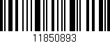 Código de barras (EAN, GTIN, SKU, ISBN): '11850893'