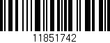 Código de barras (EAN, GTIN, SKU, ISBN): '11851742'