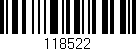Código de barras (EAN, GTIN, SKU, ISBN): '118522'