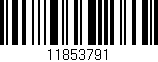 Código de barras (EAN, GTIN, SKU, ISBN): '11853791'
