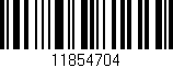 Código de barras (EAN, GTIN, SKU, ISBN): '11854704'