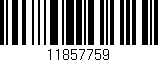 Código de barras (EAN, GTIN, SKU, ISBN): '11857759'