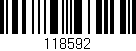 Código de barras (EAN, GTIN, SKU, ISBN): '118592'