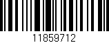 Código de barras (EAN, GTIN, SKU, ISBN): '11859712'