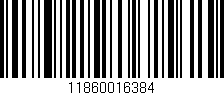 Código de barras (EAN, GTIN, SKU, ISBN): '11860016384'