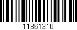 Código de barras (EAN, GTIN, SKU, ISBN): '11861310'