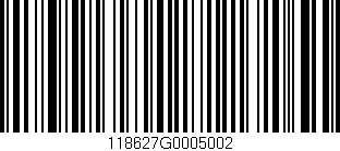 Código de barras (EAN, GTIN, SKU, ISBN): '118627G0005002'