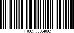 Código de barras (EAN, GTIN, SKU, ISBN): '118627Q0004002'