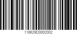 Código de barras (EAN, GTIN, SKU, ISBN): '118629D0002002'