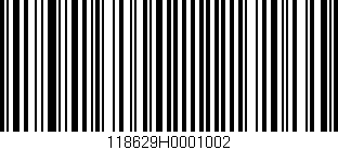 Código de barras (EAN, GTIN, SKU, ISBN): '118629H0001002'