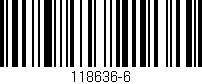 Código de barras (EAN, GTIN, SKU, ISBN): '118636-6'