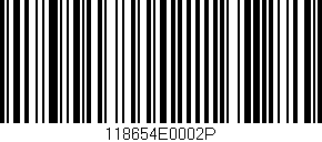 Código de barras (EAN, GTIN, SKU, ISBN): '118654E0002P'