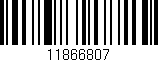 Código de barras (EAN, GTIN, SKU, ISBN): '11866807'