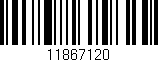 Código de barras (EAN, GTIN, SKU, ISBN): '11867120'